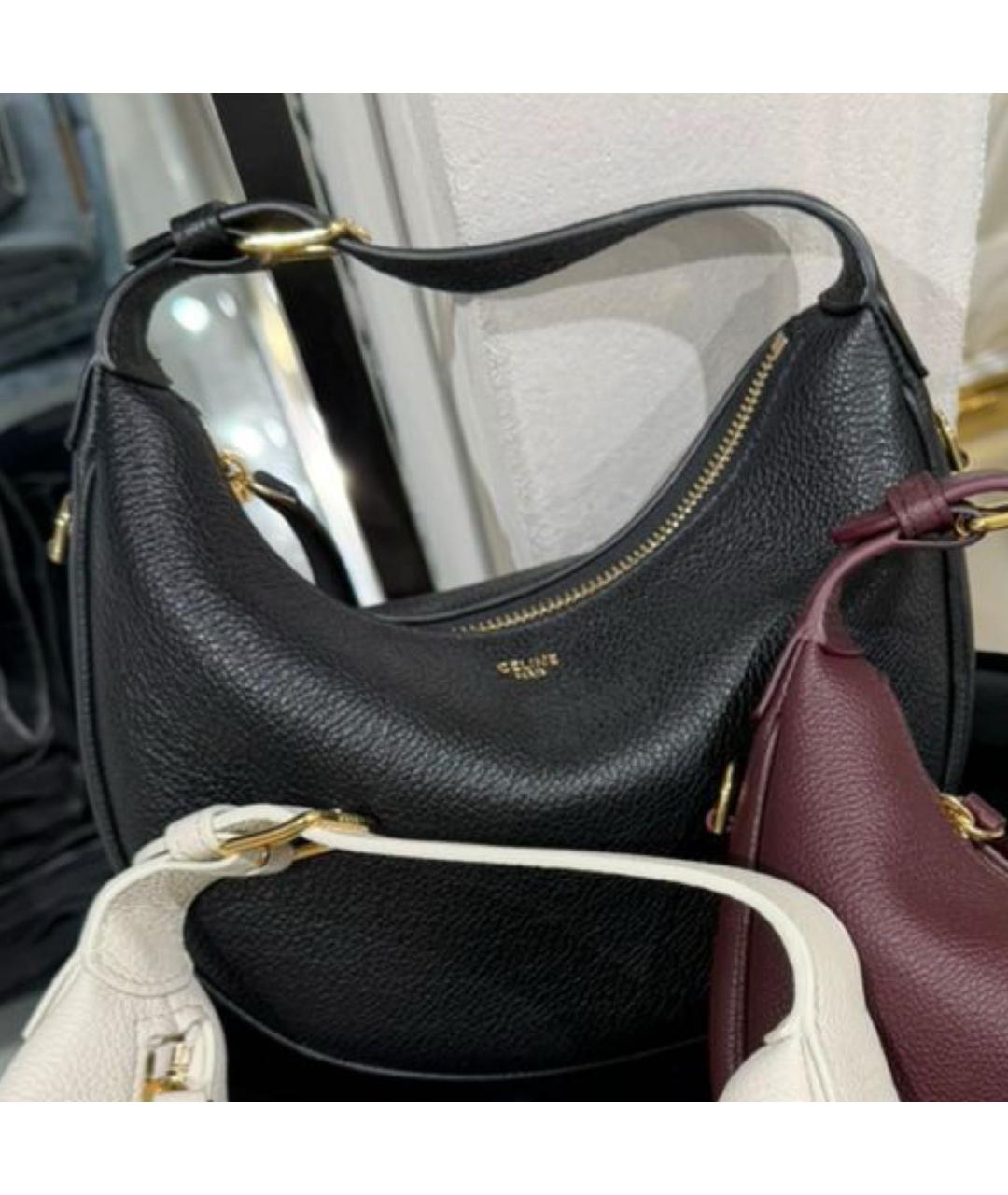 CELINE Черная кожаная сумка через плечо, фото 2