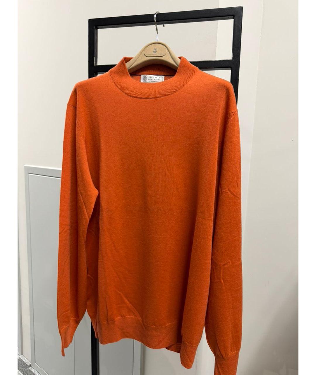 BRUNELLO CUCINELLI Оранжевый джемпер / свитер, фото 3