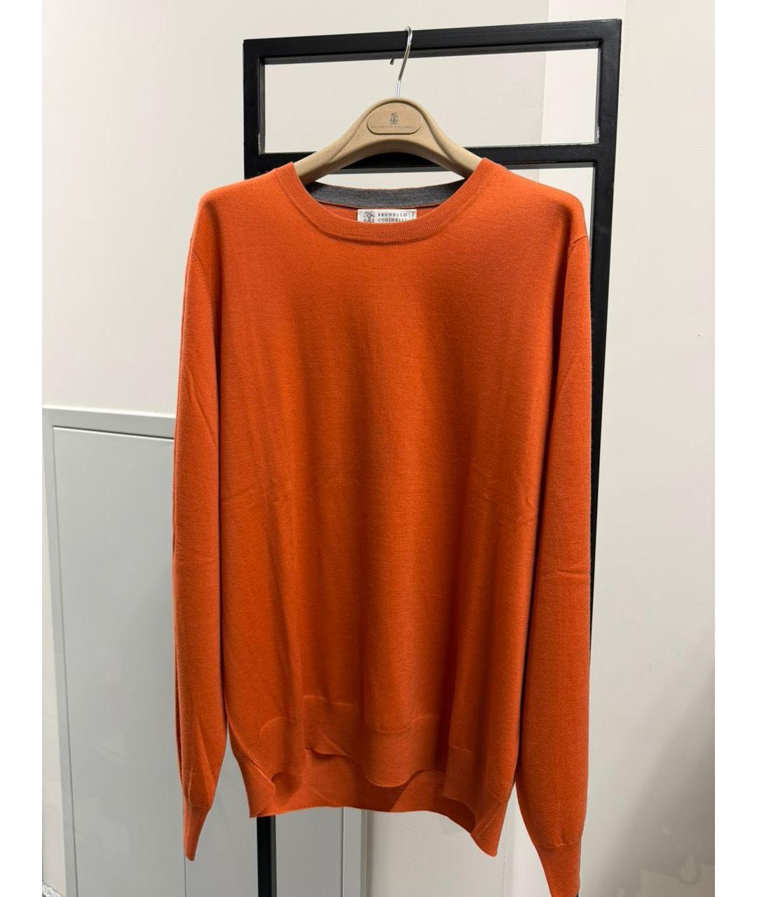 BRUNELLO CUCINELLI Оранжевый джемпер / свитер, фото 2
