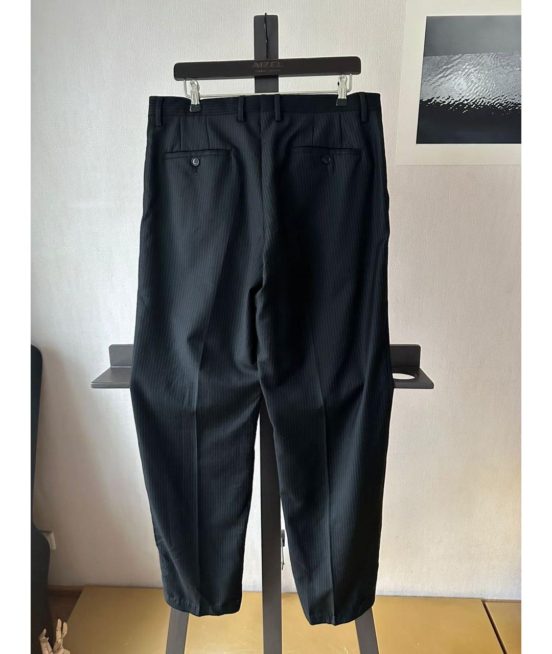 CALVIN KLEIN Черные шерстяные классические брюки, фото 2