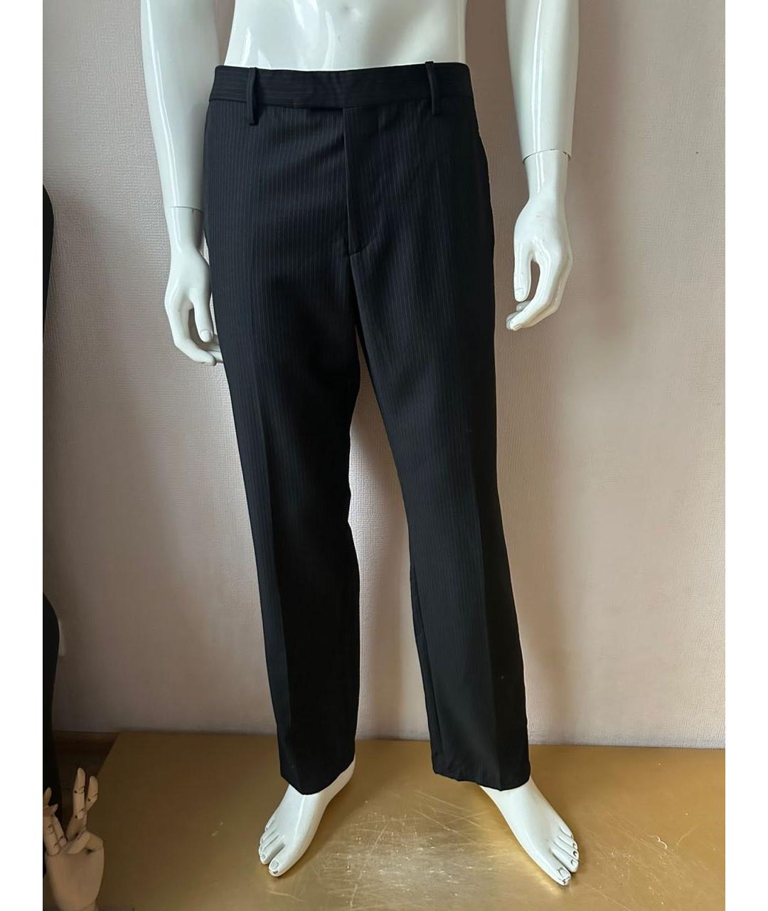 CALVIN KLEIN Черные шерстяные классические брюки, фото 7