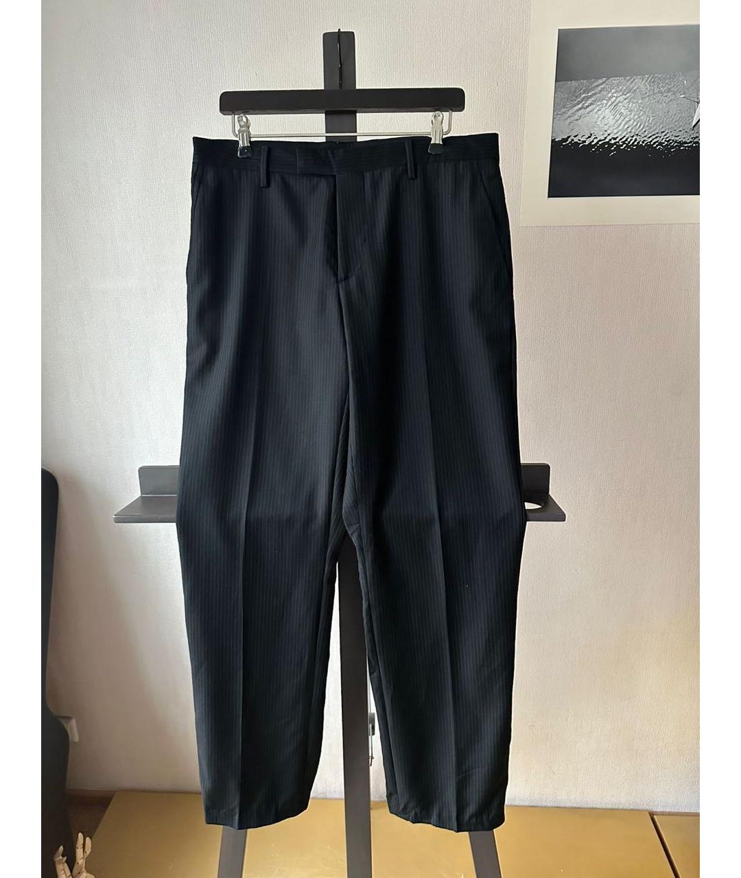 CALVIN KLEIN Черные шерстяные классические брюки, фото 9