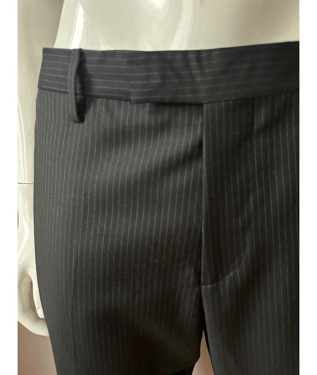 CALVIN KLEIN Черные шерстяные классические брюки, фото 5