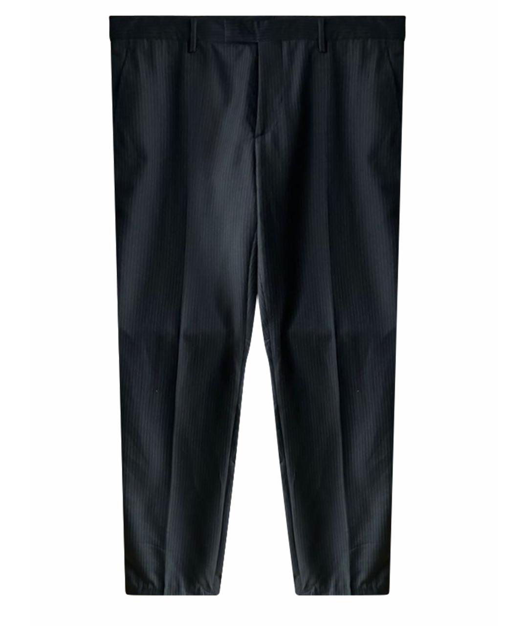 CALVIN KLEIN Черные шерстяные классические брюки, фото 1