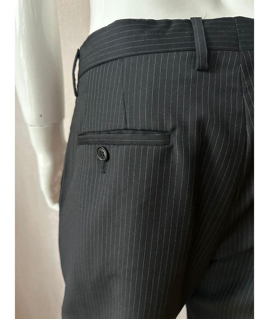 CALVIN KLEIN Черные шерстяные классические брюки, фото 6