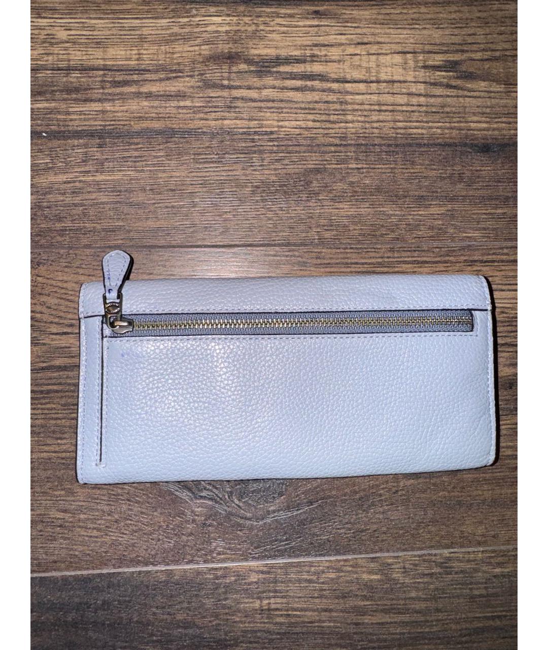 COACH Голубой кожаный кошелек, фото 3