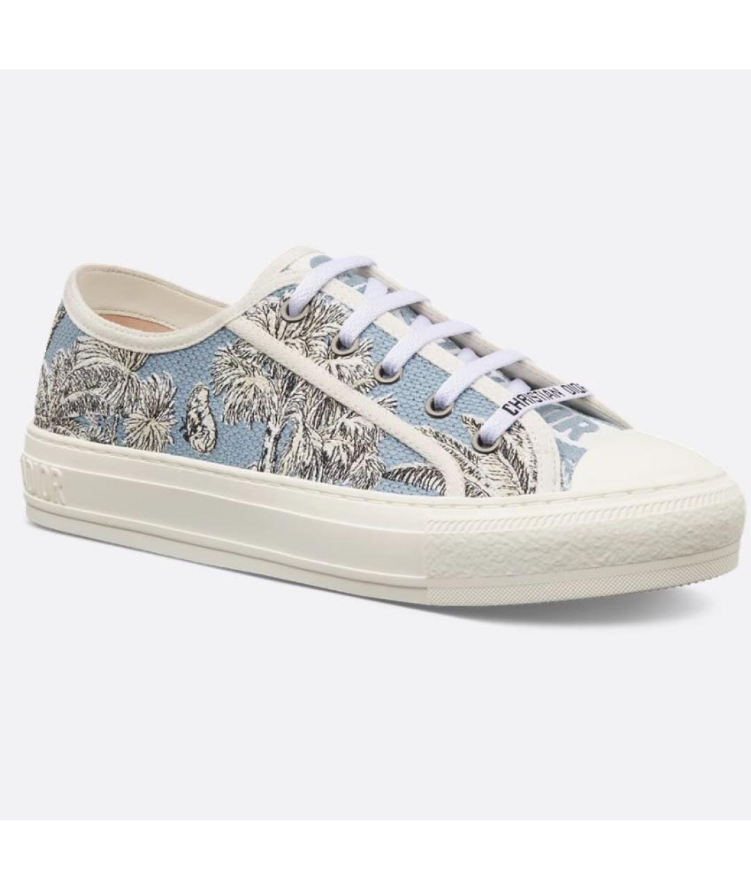 CHRISTIAN DIOR Голубые текстильные кеды, фото 4