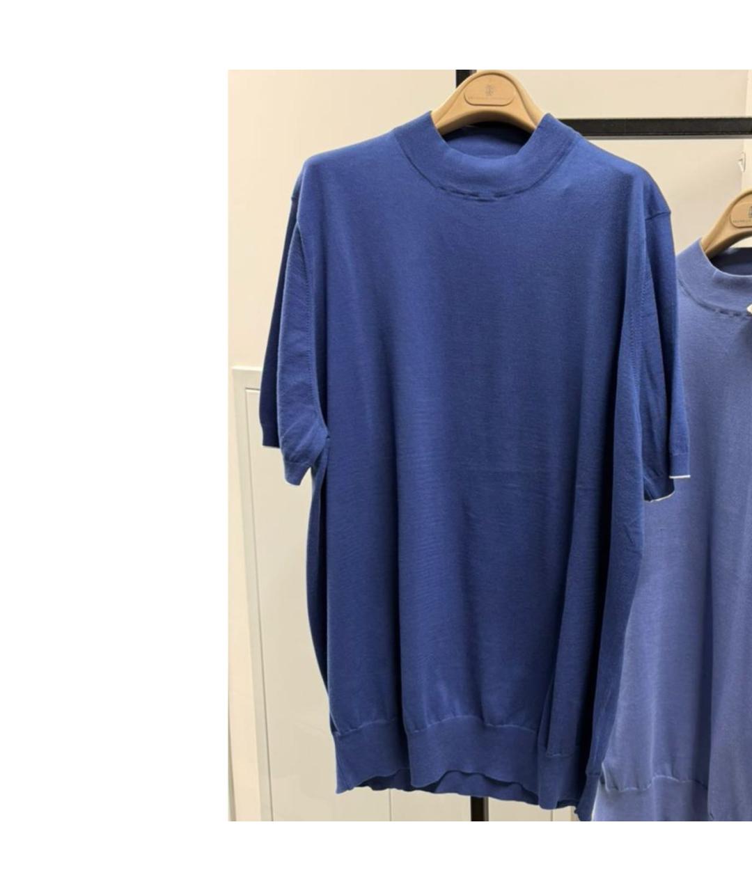 BRUNELLO CUCINELLI Синий джемпер / свитер, фото 3