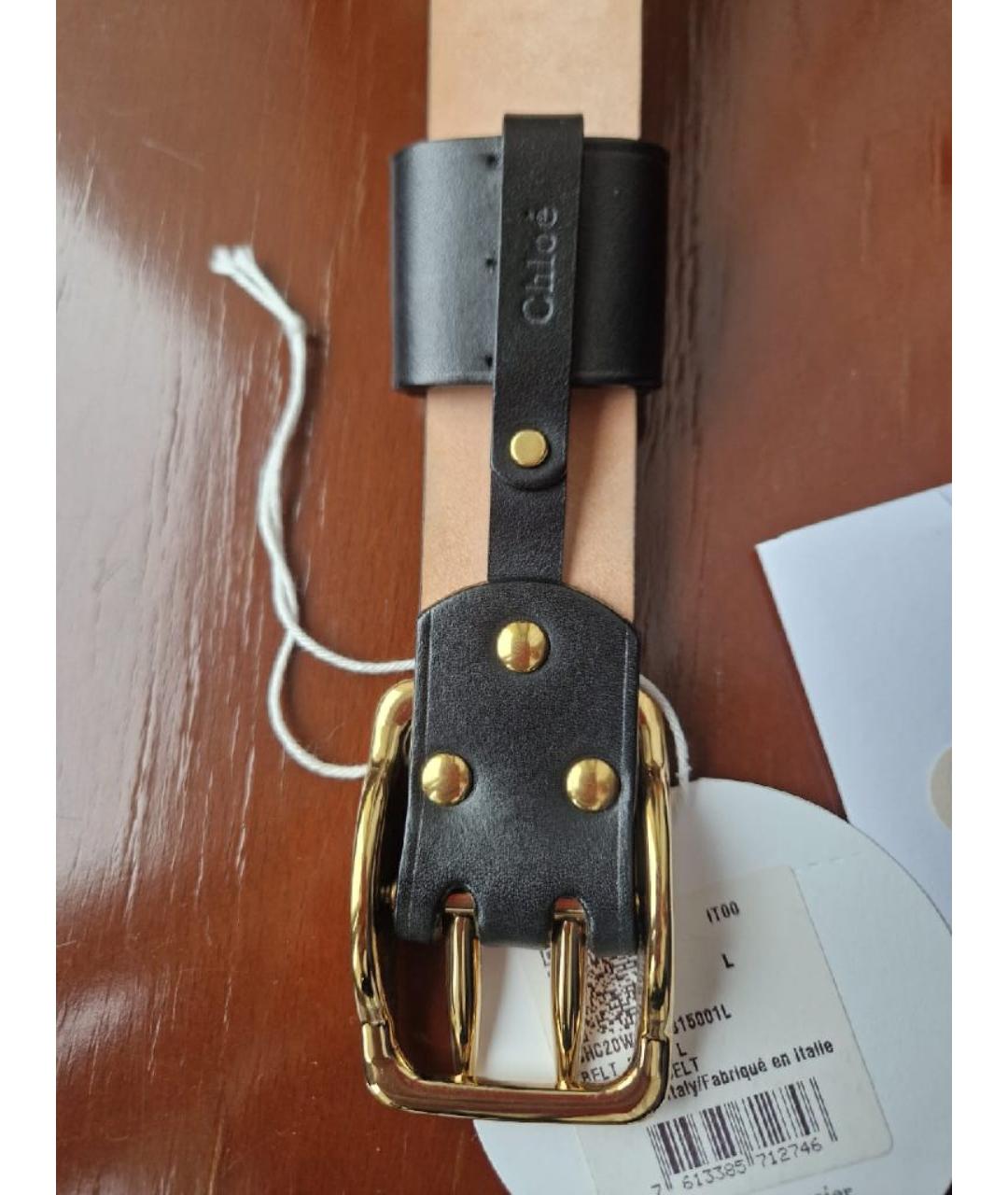 CHLOE Черный кожаный ремень, фото 6