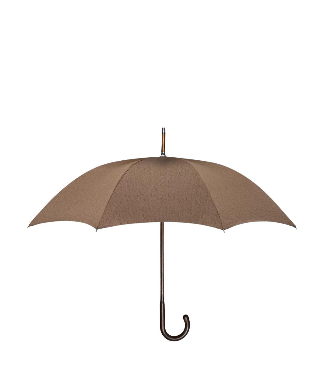 HERMES Коричневый зонт, фото 1