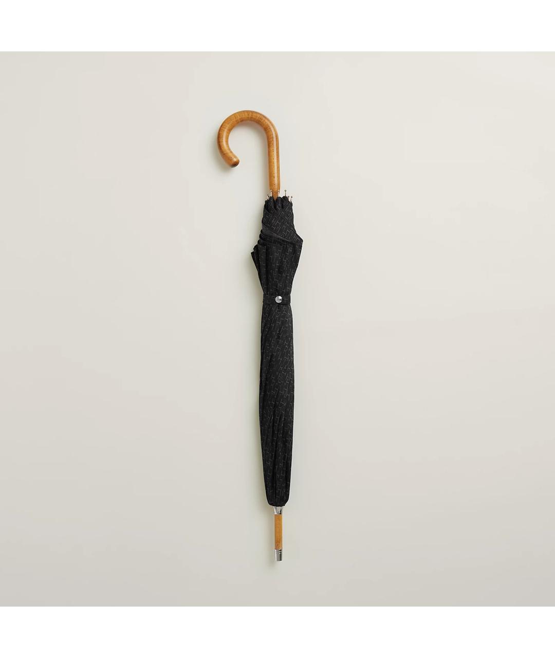 HERMES Черный зонт, фото 2