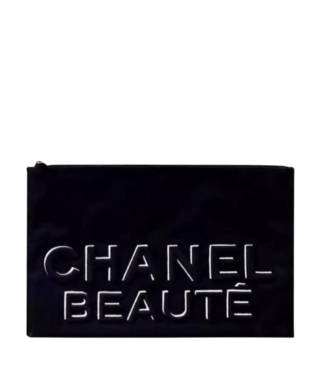 CHANEL Черная хлопковая косметичка, фото 4