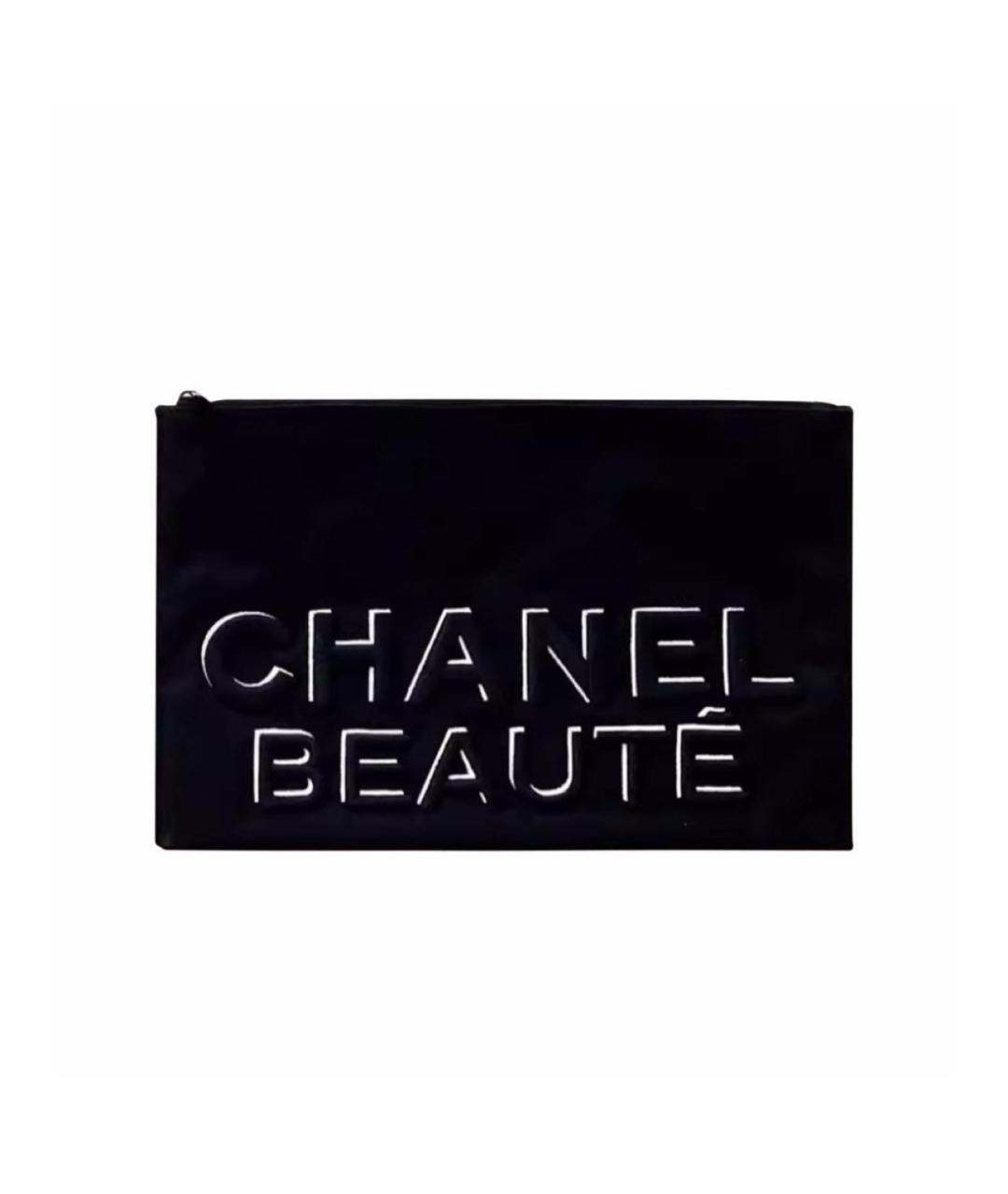 CHANEL Черная хлопковая косметичка, фото 3