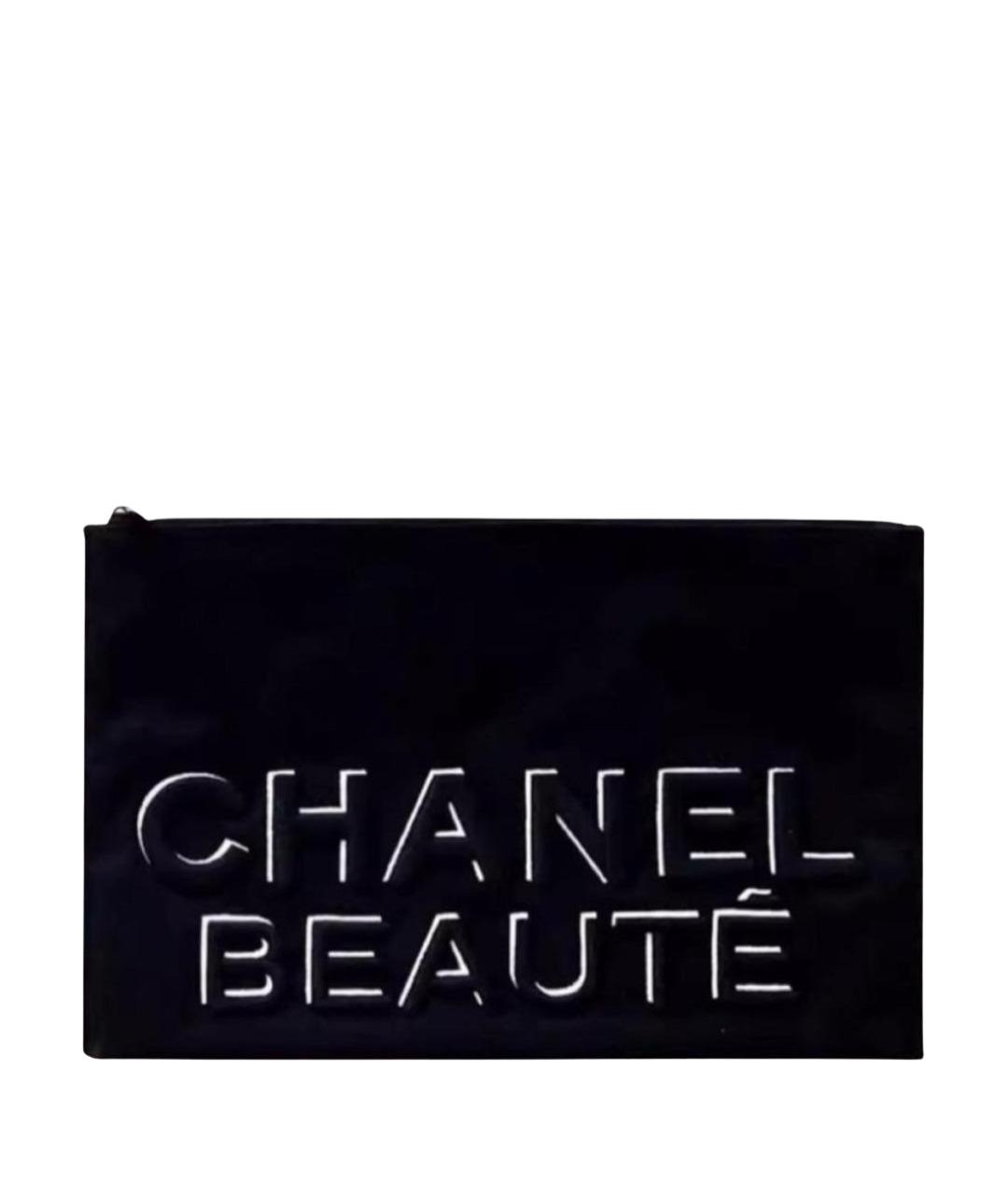 CHANEL Черная хлопковая косметичка, фото 1