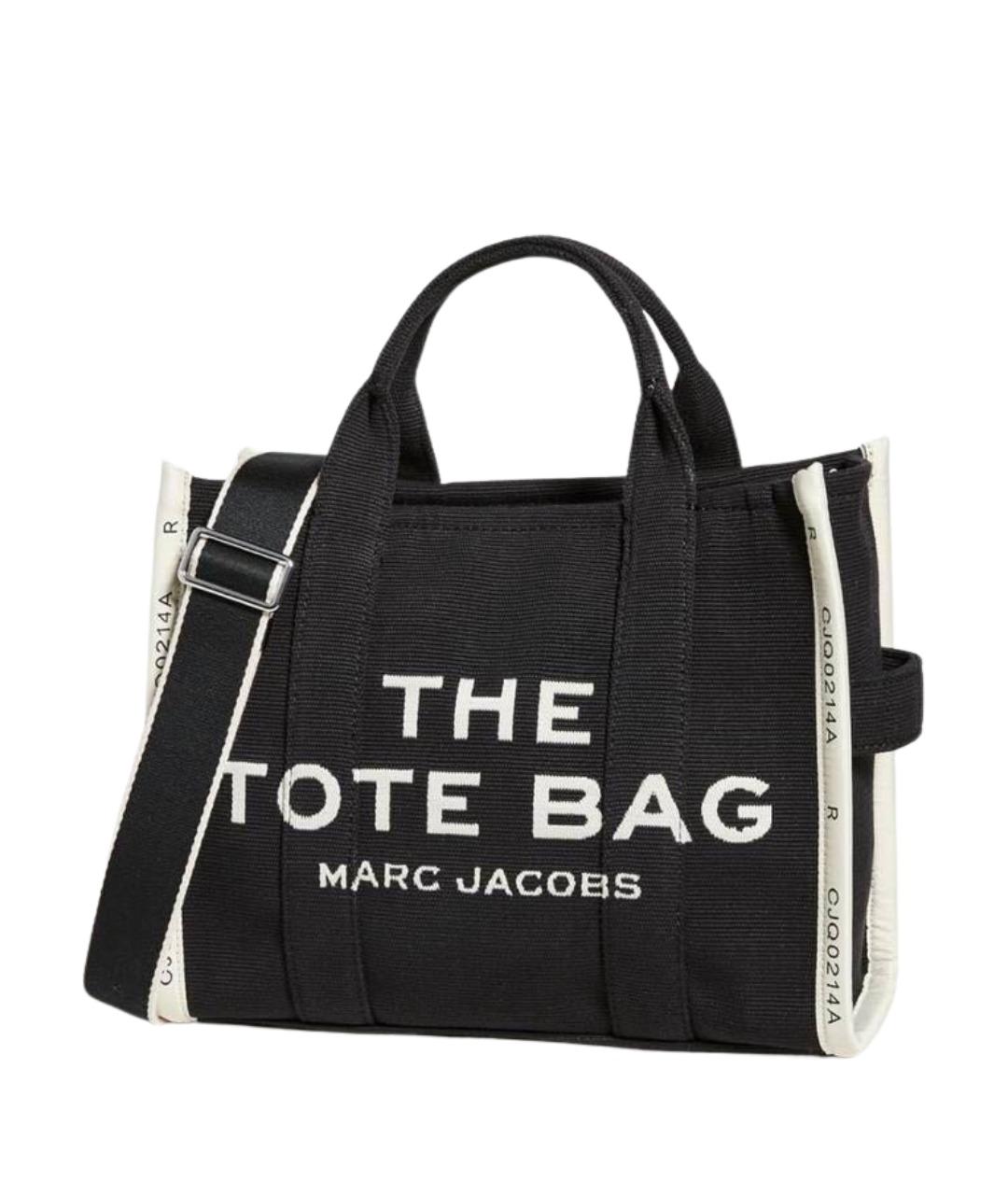 MARC JACOBS Черная тканевая сумка с короткими ручками, фото 1