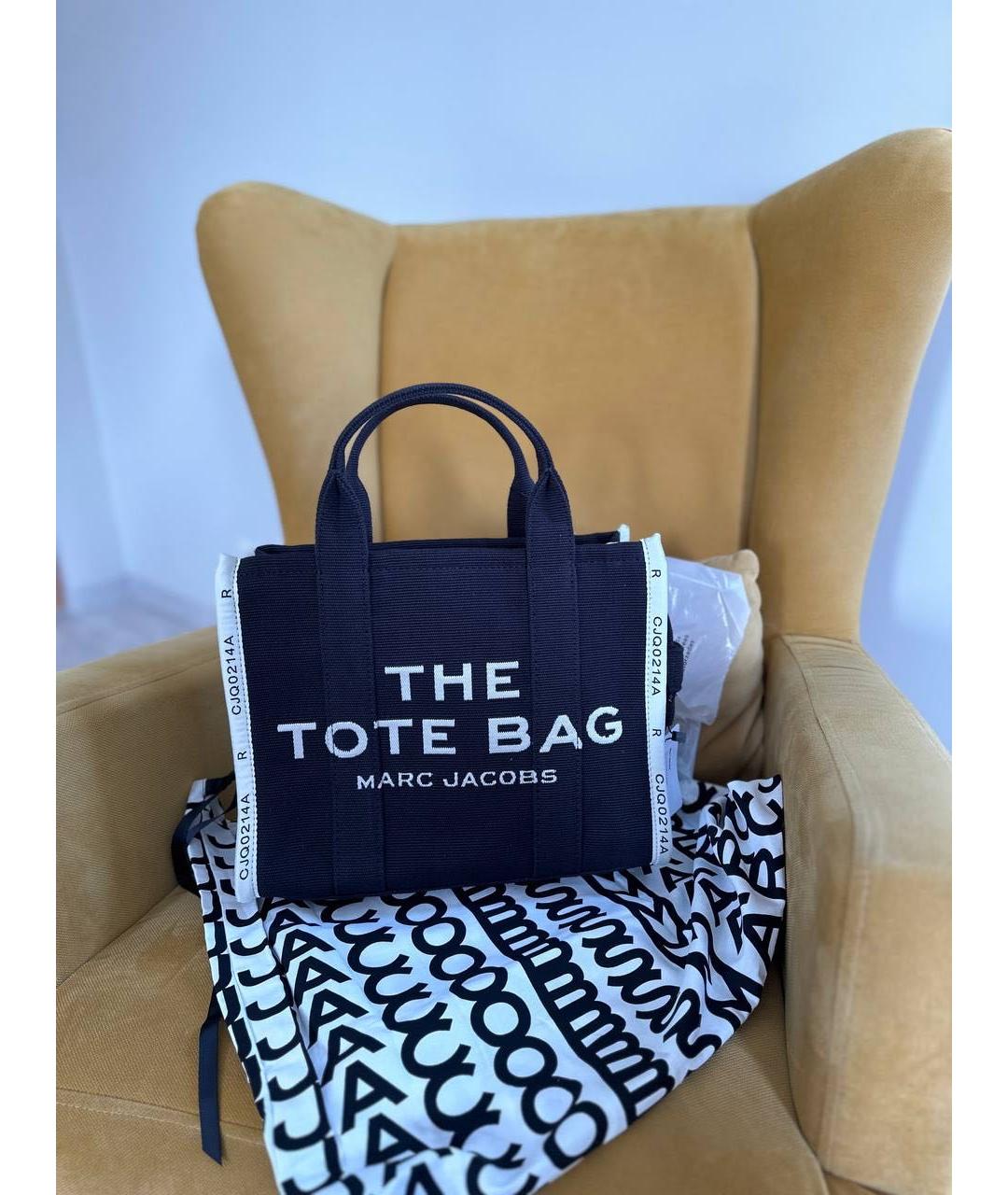 MARC JACOBS Черная тканевая сумка с короткими ручками, фото 6