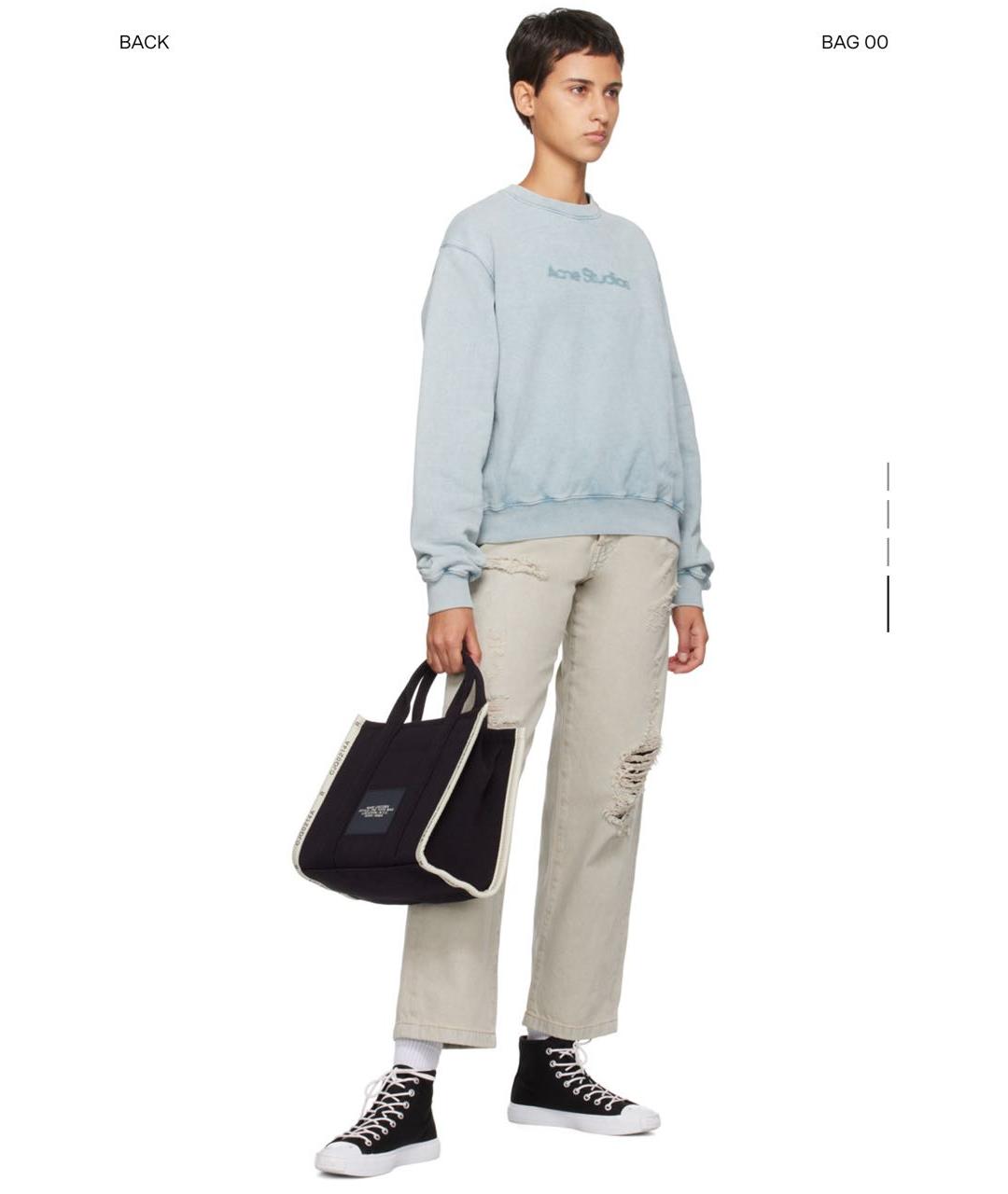 MARC JACOBS Черная тканевая сумка с короткими ручками, фото 7