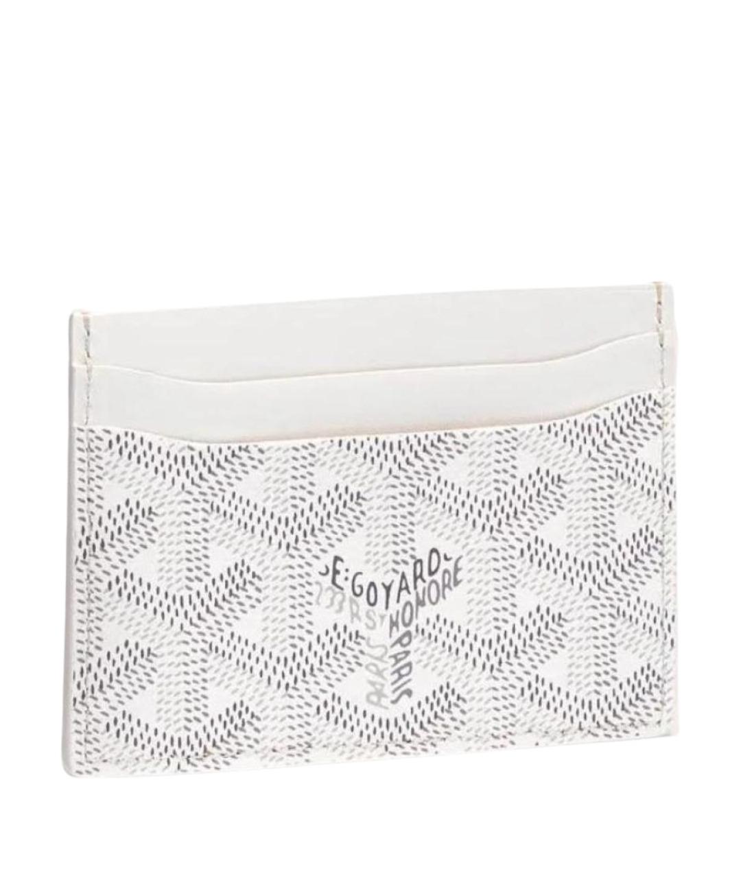 GOYARD Белый кожаный кардхолдер, фото 4