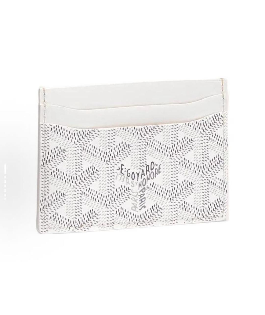GOYARD Белый кожаный кардхолдер, фото 2