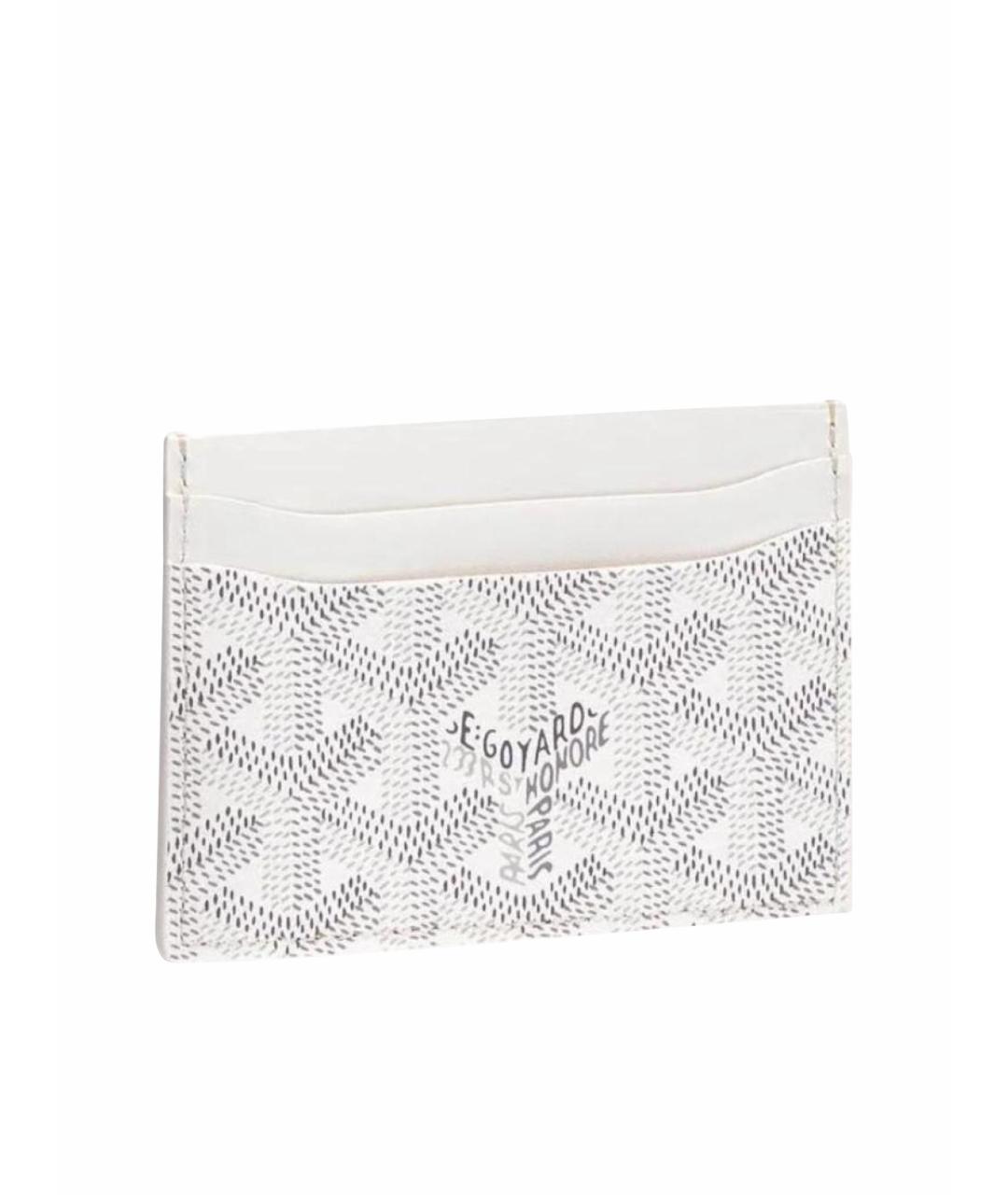 GOYARD Белый кожаный кардхолдер, фото 1