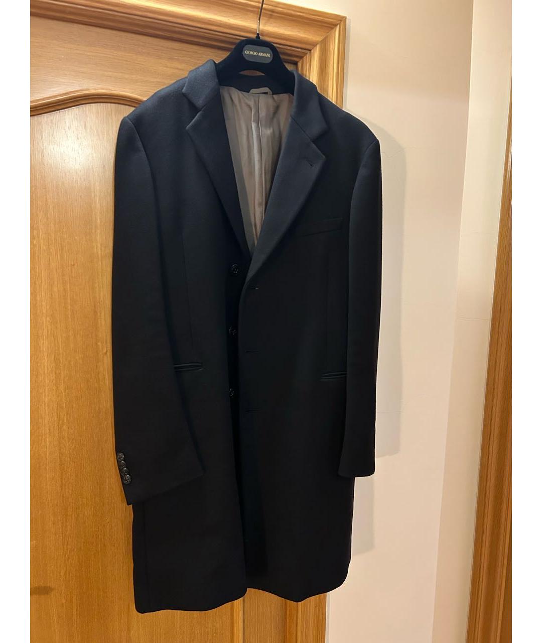 GIORGIO ARMANI Черное шерстяное пальто, фото 8