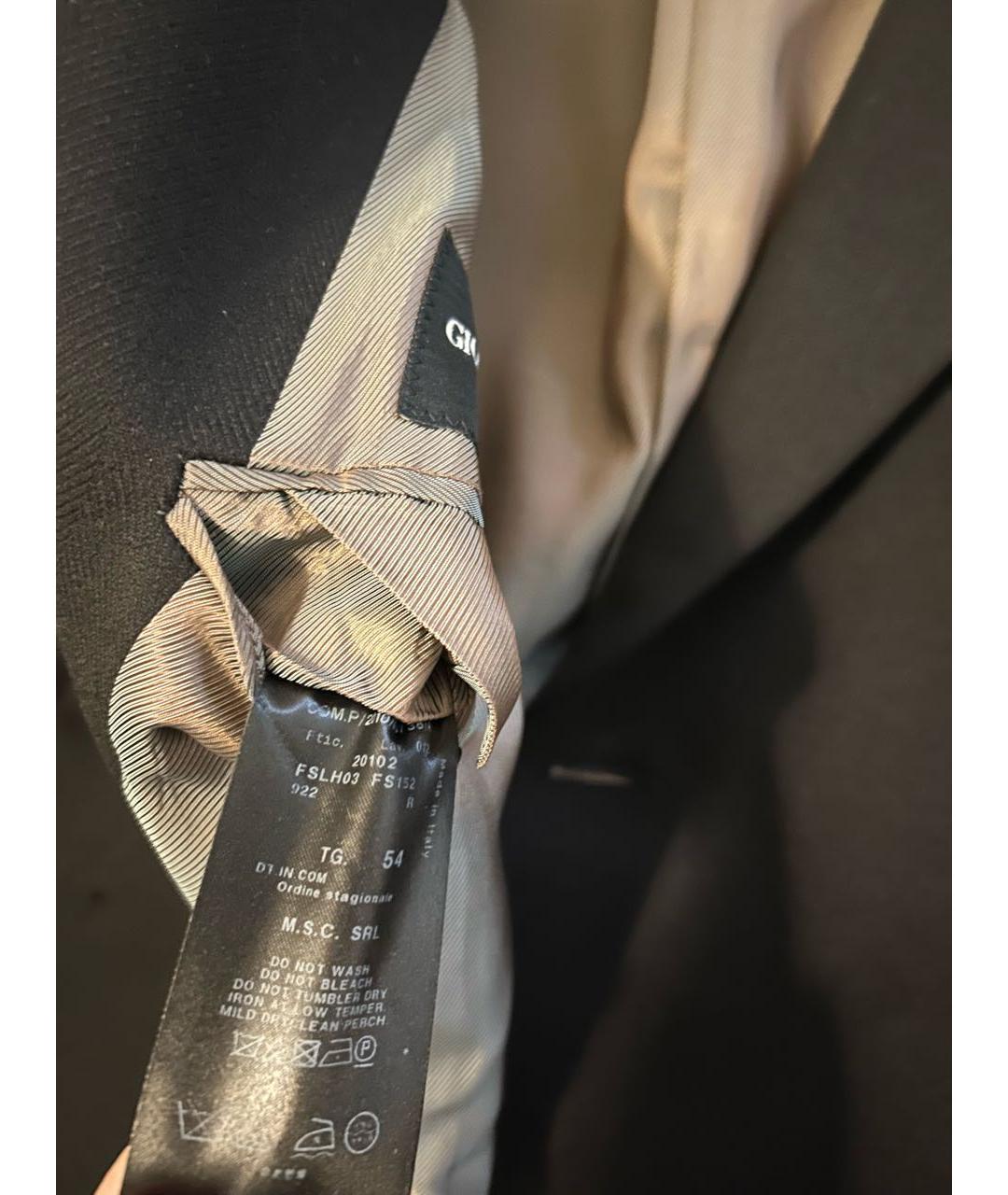 GIORGIO ARMANI Черное шерстяное пальто, фото 6