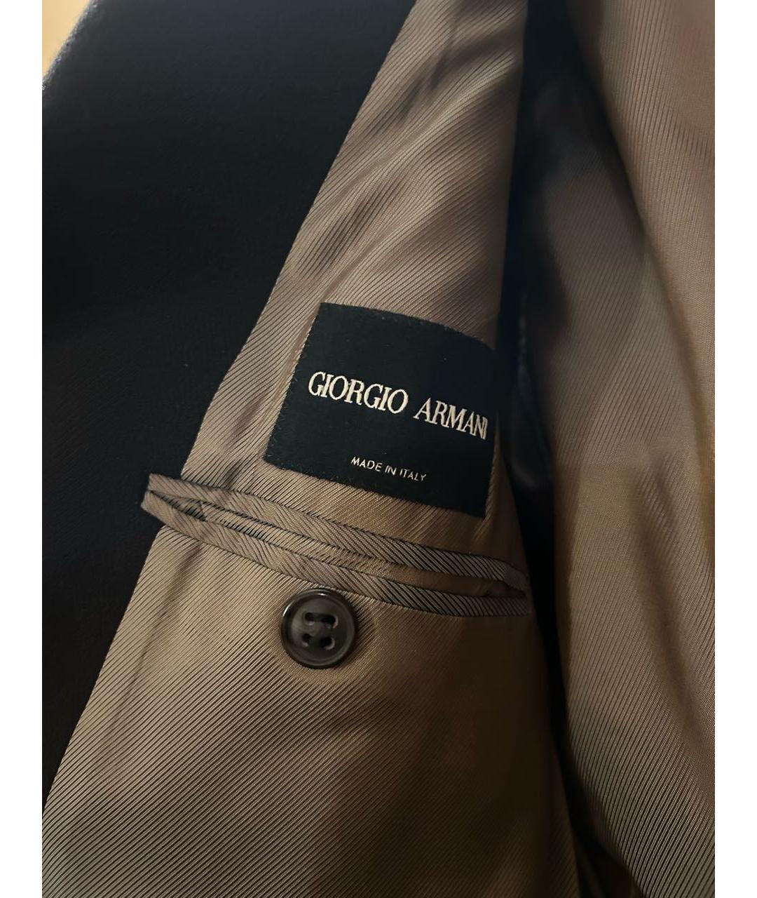 GIORGIO ARMANI Черное шерстяное пальто, фото 4