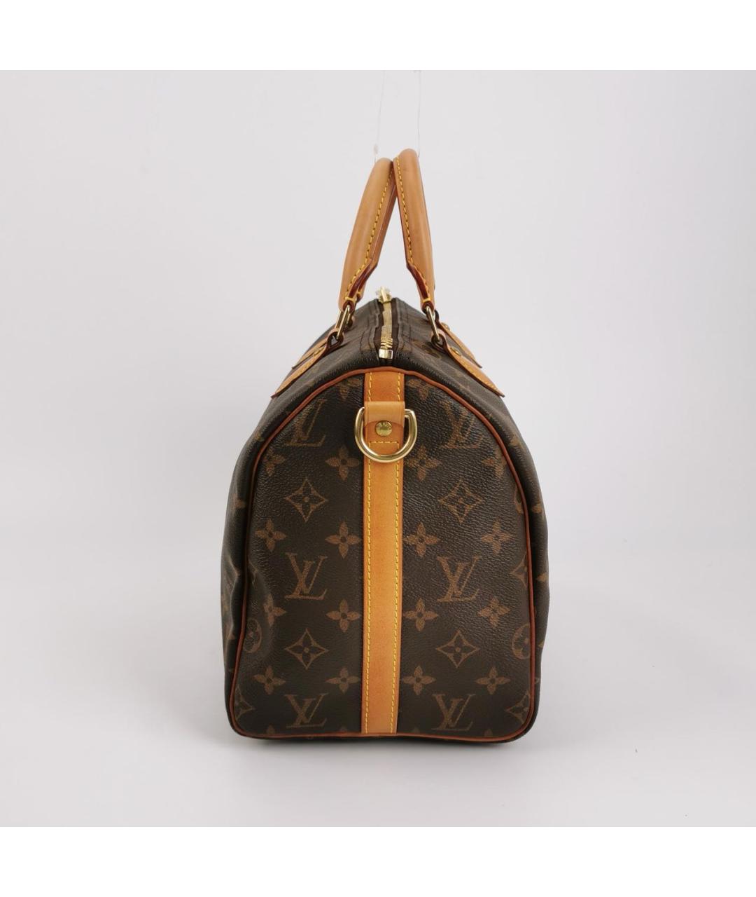 LOUIS VUITTON Коричневая кожаная сумка с короткими ручками, фото 2