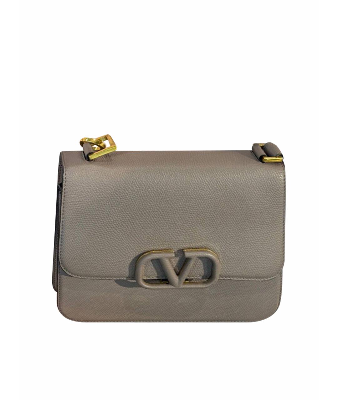 VALENTINO Бежевая кожаная сумка через плечо, фото 1
