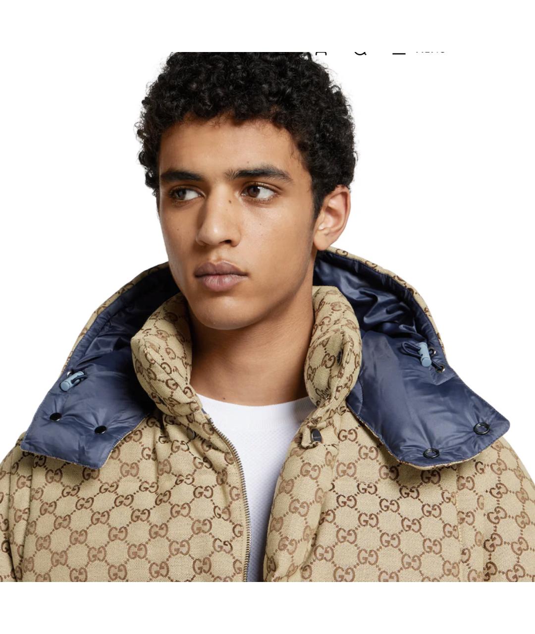 GUCCI Коричневый пуховик, фото 4