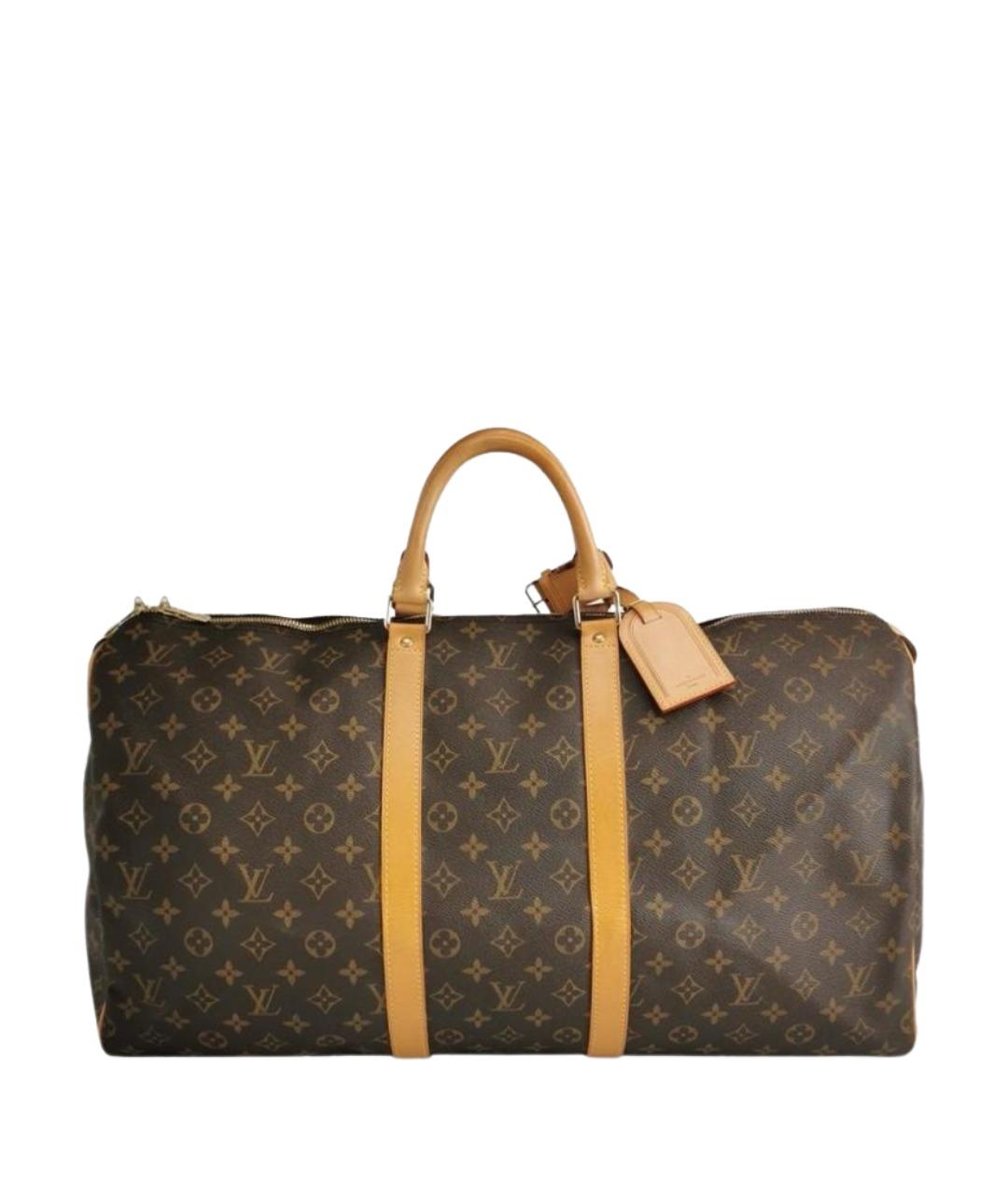 LOUIS VUITTON Коричневая дорожная/спортивная сумка, фото 10