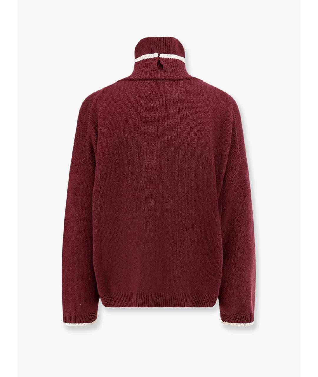 BRUNELLO CUCINELLI Бордовый кашемировый джемпер / свитер, фото 3