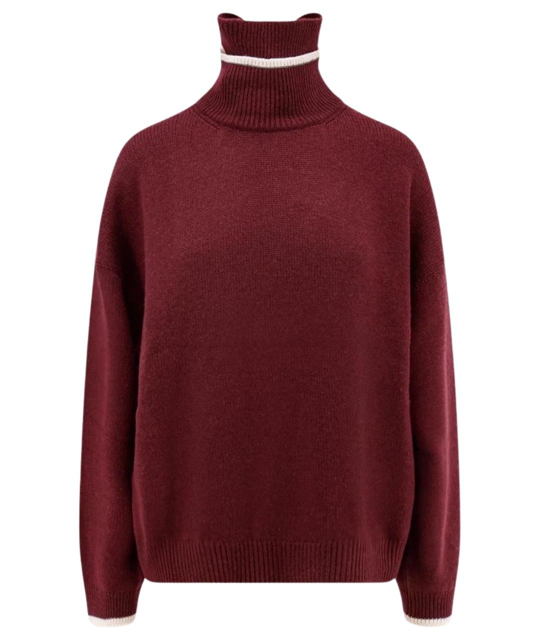 BRUNELLO CUCINELLI Бордовый кашемировый джемпер / свитер, фото 1