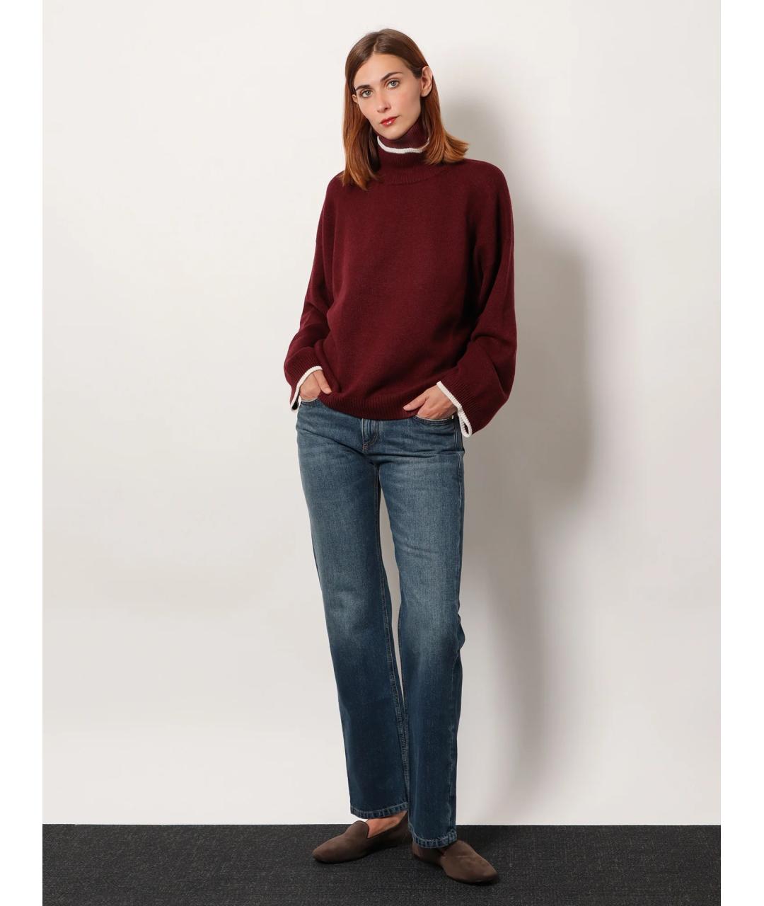 BRUNELLO CUCINELLI Бордовый кашемировый джемпер / свитер, фото 2