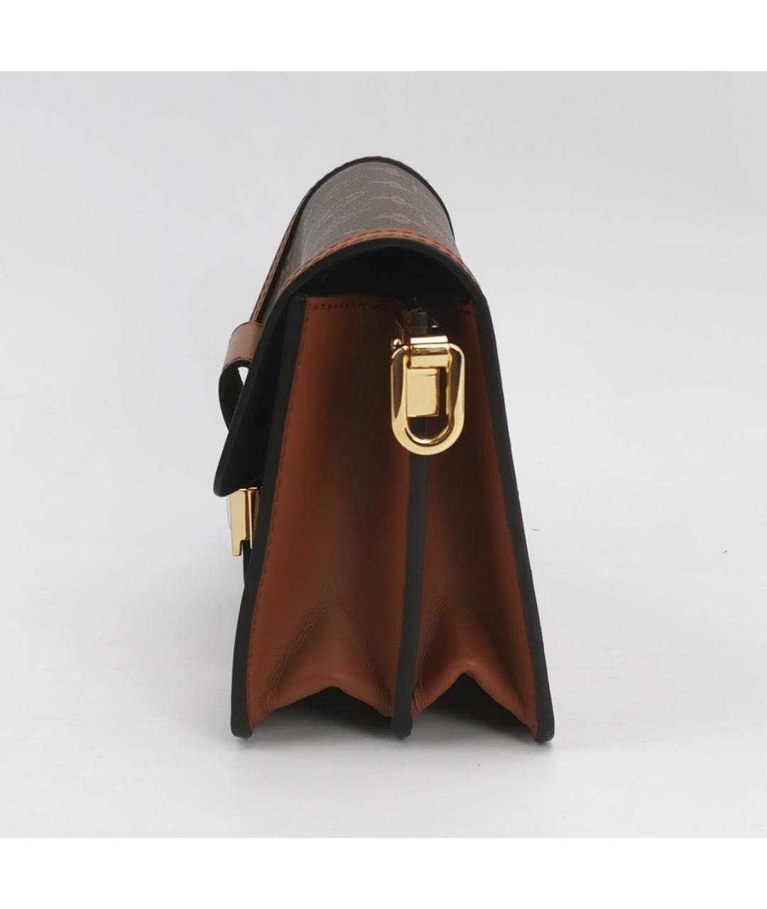 LOUIS VUITTON Коричневая кожаная сумка через плечо, фото 2