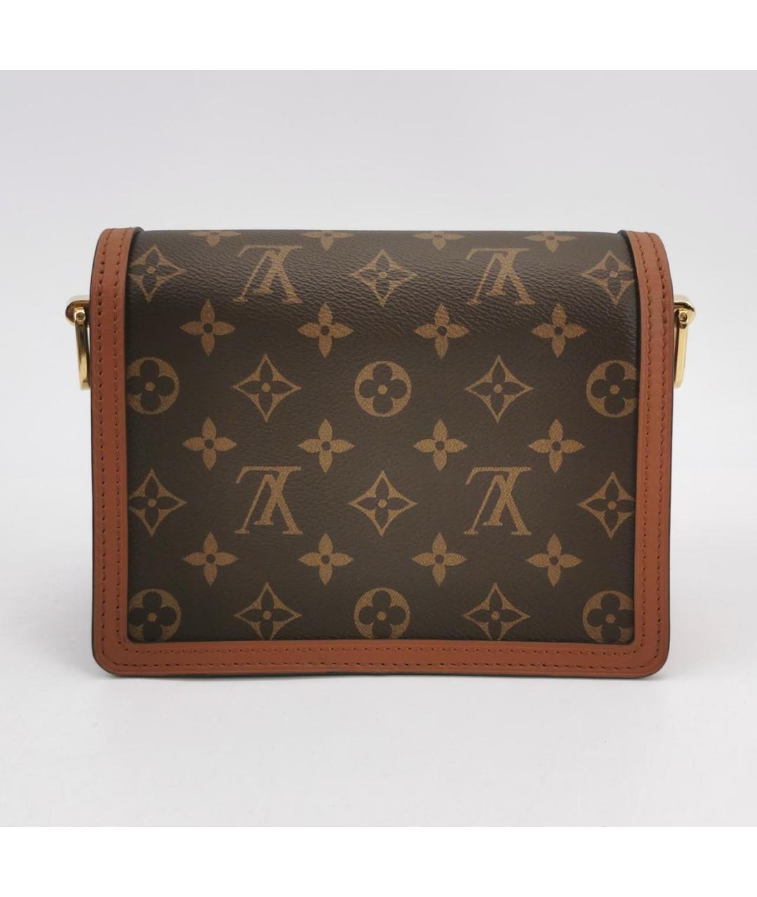 LOUIS VUITTON Коричневая кожаная сумка через плечо, фото 4