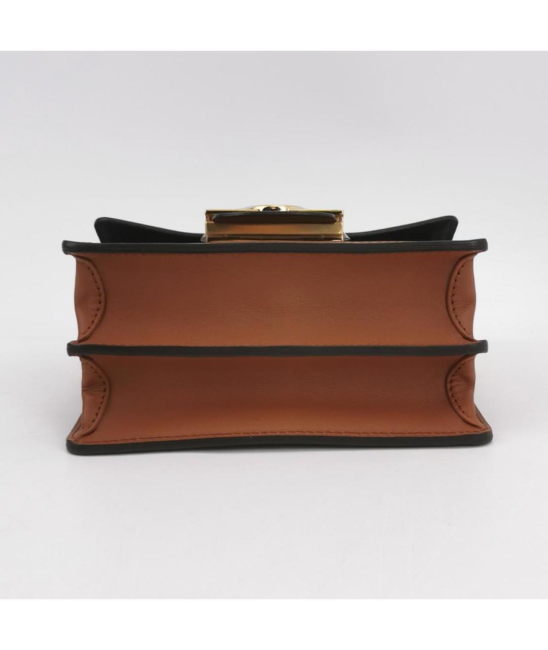 LOUIS VUITTON Коричневая кожаная сумка через плечо, фото 5