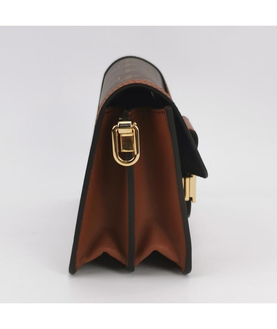 LOUIS VUITTON Коричневая кожаная сумка через плечо, фото 3