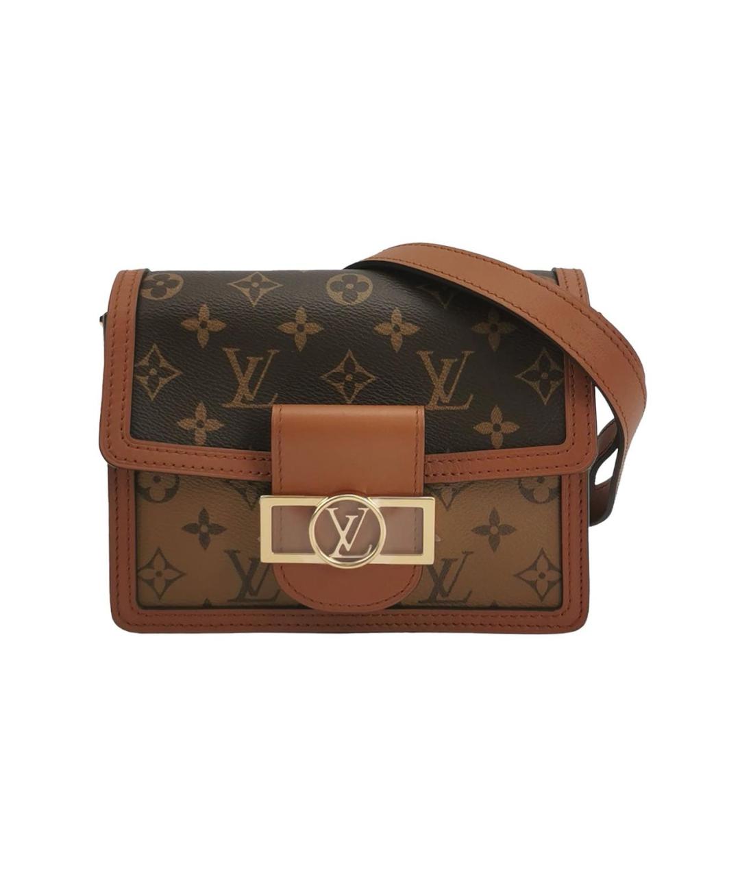 LOUIS VUITTON Коричневая кожаная сумка через плечо, фото 1