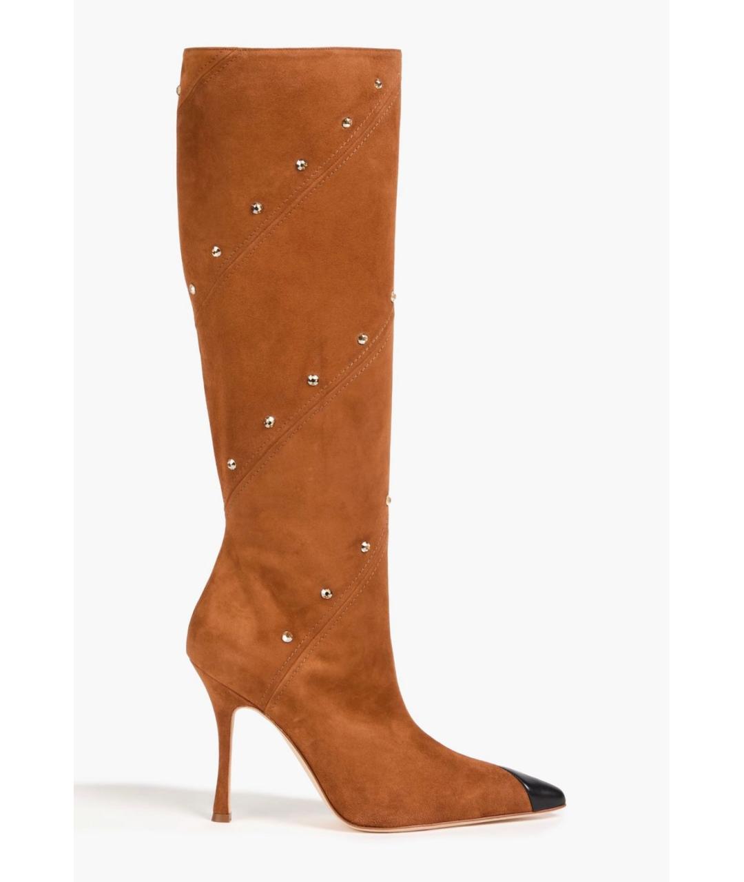 ALESSANDRA RICH Коричневые замшевые сапоги, фото 4