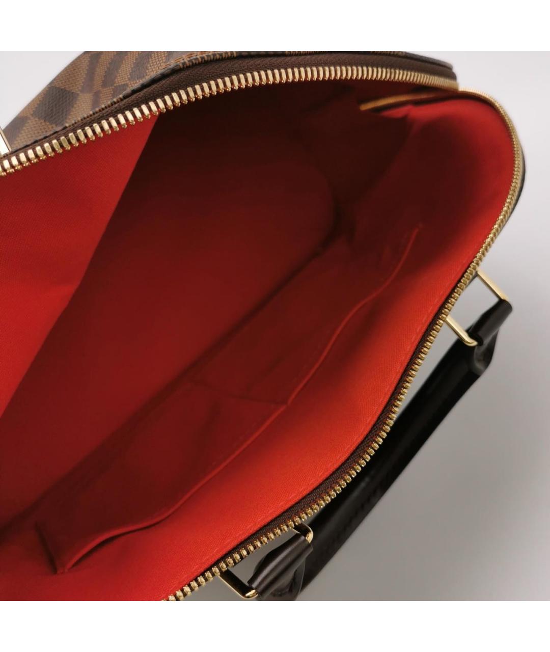 LOUIS VUITTON Коричневая кожаная сумка с короткими ручками, фото 6