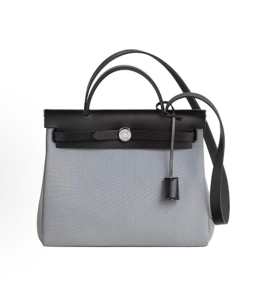 HERMES Серая тканевая сумка через плечо, фото 9