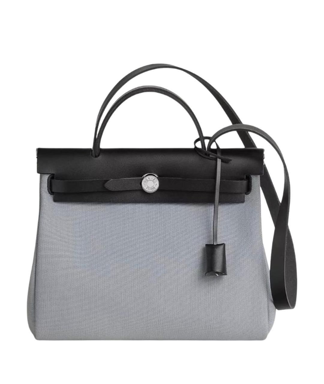 HERMES Серая тканевая сумка через плечо, фото 1