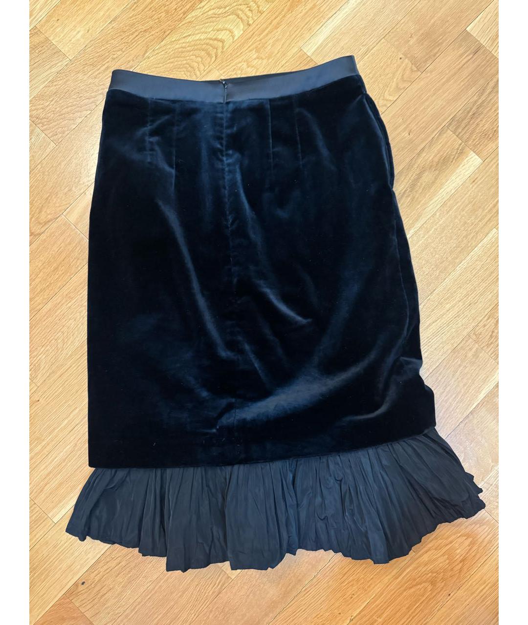 KARL LAGERFELD Черная хлопковая юбка миди, фото 4