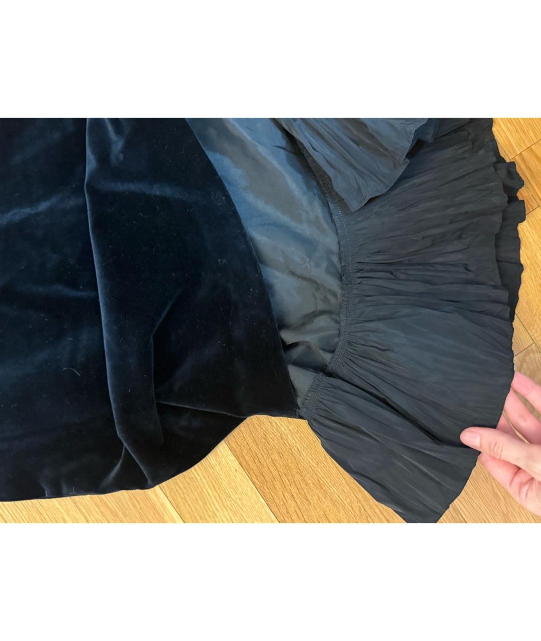 KARL LAGERFELD Черная хлопковая юбка миди, фото 5