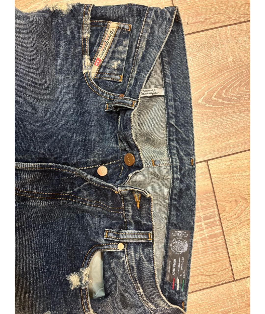 DIESEL Темно-синие прямые джинсы, фото 3
