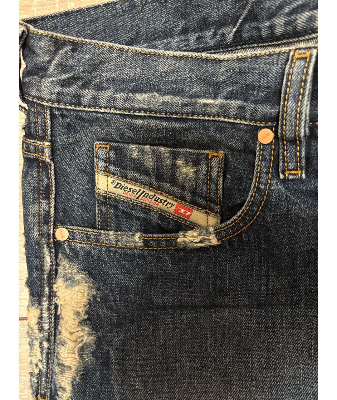 DIESEL Темно-синие прямые джинсы, фото 4