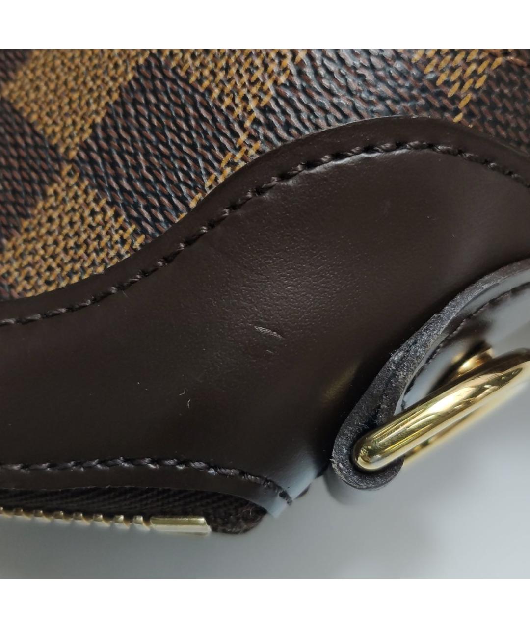 LOUIS VUITTON Коричневая кожаная сумка тоут, фото 8