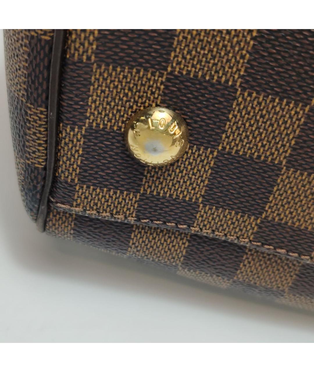 LOUIS VUITTON Коричневая кожаная сумка тоут, фото 7