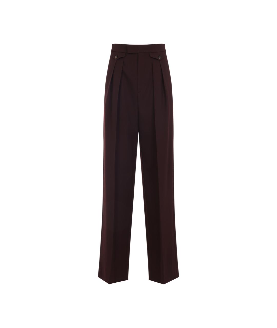 CHLOE Фиолетовые шерстяные прямые брюки, фото 1